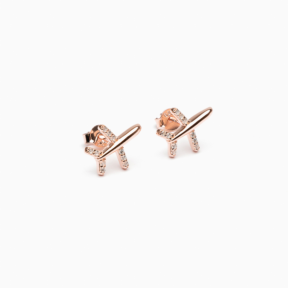 Bambini 925 Argento Sterling Rosa Gatto Orecchini a Lobo Bambini 925 Argento Sterling Rosa Gatto Orecchini a Lobo